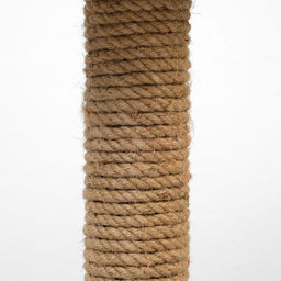 Когтеточка малая Арена с игрушкой, 40 х 40х 50 см, джут, серая с лапками - Пижон фото 4