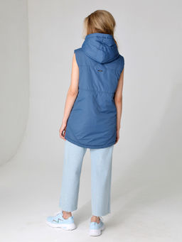 24127 Жилет утепл. сине-зеленый - Dizzyway фото 4