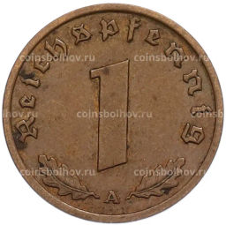 Монета 1 рейхспфенниг 1939 года A Германия