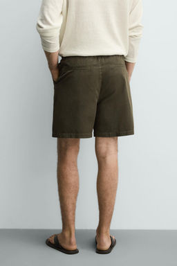 BERMUDA REGULAR FIT ALGOD?N - LYOCELL / Blanco roto - Zara фото 3