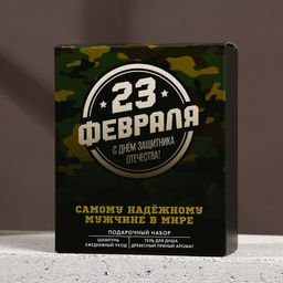 Подарочный набор С 23 Февраля!: гель для душа и шампунь для волос, 2?200 мл, HARD LINE