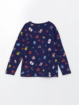 Bisiklet Yaka Y?lba?? Temal? K?z ?ocuk Pijama Tak?m?