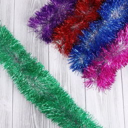 Цена за 10 шт. Мишура Блеск d-10 см, 200 см, микс