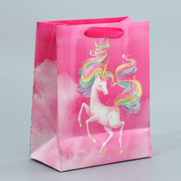 Пакет ламинированный Единорог, MS 18 х 23 х 10 см - Дарите счастье фото 3