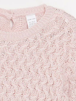 Bisiklet Yaka Kendinden Desenli K?z Bebek Triko Kazak - Waikiki фото 2