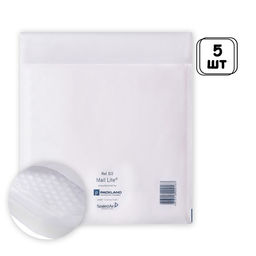 Набор крафт-конвертов с воздушно-пузырьковой плёнкой Mail lite E/2, 22 х 26 см, 5 штук, white - Calligrata фото 4