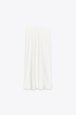 SATIN MIDI SKIRT WITH LACE - Zara фото 5