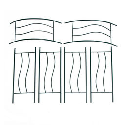 Арка садовая, 240×125×36.5 см, для вьющихся растений, металлическая, зелёная, «Волна»