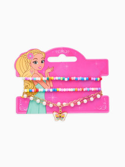 Цена за 2 шт. Набор детских браслетов 4 шт. «Выбражулька. Тренд. Бабочка и бисер», d=7 см, разноцветные