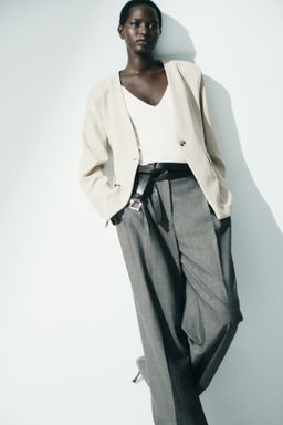 Blazer de punto sin cuello - H&m фото 6