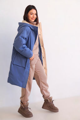 Martichelli Пальто демисезонное голубое  фото 2