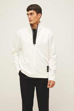 Толстовка Modern Fit с высоким воротником и полумолнией - Defacto фото 3