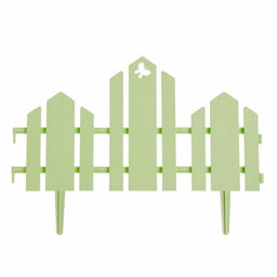 Ограждение декоративное, 25×170 см, 5 секций, пластик, салатовое, «Чудный сад»