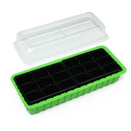 Цена за 5 шт. Мини-парник для рассады, 37×16×13 см, 2 вставки, 18 ячеек, пластик, Greengo