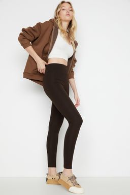 Siyah Toparlay?c? Beli Lastikli Yuksek Bel Esnek Orme Tayt TWOAW20TA0087 - Trendyolmilla фото 14