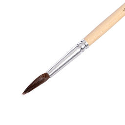 Цена за 10 шт. Кисть для рисования, белка, № 6, круглая, деревянная ручка, международный размер