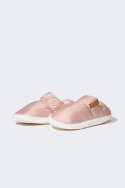 Женские домашние тапочки без шнуровки на плоской подошве