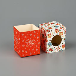 Цена за 5 шт. Бонбоньерка новогодняя «Новогодние подарки», 6 х 7 х 6 см