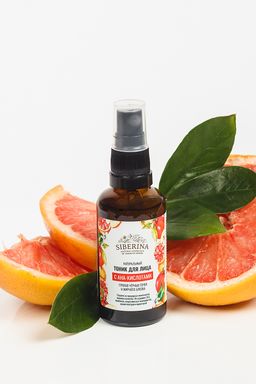 Тоник для лица с АНА-кислотами против черных точек и жирного блеска - Siberina фото 2