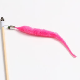 Дразнилка - удочка Веселый червячок на деревянной палочке, микс цветов - Пижон фото 3