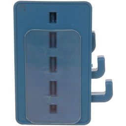 Цена за 10 шт. Крючок настенный многофункциональный на липкой основе "ИДЕЯДОМА", цвет лазурный синий, нагрузка 3кг/9*5,5см (пакет с подвесом)