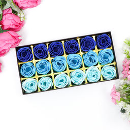 Мыльные розы, синие оттенки, набор 18 шт. - SB BEAUTY фото 7