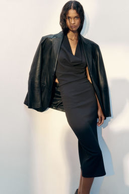 Vestido halter drapeado - H&m фото 4