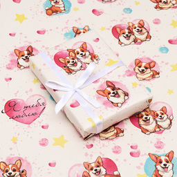 Цена за 2 шт. Бумага упаковочная, крафт «Я тебя люблю», 70×100 см, 1 лист