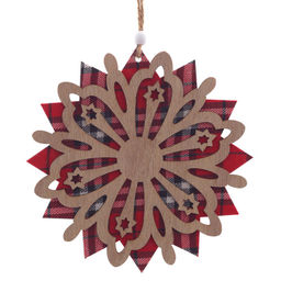 Украшение новогоднее "Снежинка", L15 W0,6 H15,5 см, 3в.