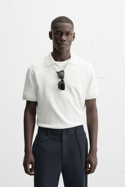 TEXTURED KNIT POLO SHIRT - Zara фото 2