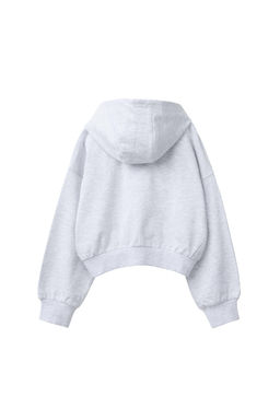 SUDADERA CAPUCHA TEXRO RELIEVE / Gris vigor? - Zara фото 9