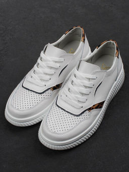 03-C930-9A WHITE Полуботинки спортивные женские (натуральная кожа)