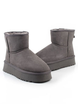 04-PF8521-5 GRAY Угги женские (натуральная замша, 100% шерсть)