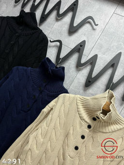 Свитер-косичка на пуговицах - Bruno фото 4