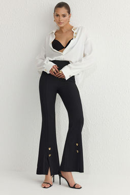 TRENDYOLMILLA Siyah Aksesuar Detayl? Dokuma Pantolon TPRSS25PL00002 фото 2