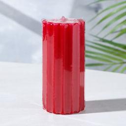 Ароматическая свеча - цилиндр «Рельеф. Бархатная роза», 5×10 см