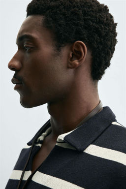 STRIPED JACQUARD POLO SHIRT - Zara фото 7