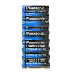 Батарейка солевая Panasonic General Purpose, AA, R6-8S, 1.5 В, спайка, 8 шт.