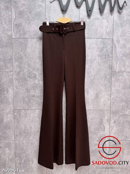 брюк клеш с ремнем в новой ткани