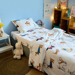 Постельное бельё Этель 1.5 сп Dog party, 143*215 см, 150*214 см, 50*70 см -1 шт,100% хлопок, бязь  фото 6