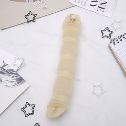 Цена за 6 шт. Валик с креплением и резинкой для создания пучка, 5×22.5 см, бежевый