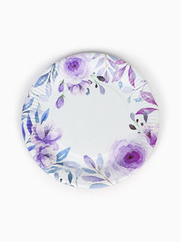 Цена за 12 шт. Тарелка одноразовая бумажная «Сиреневые розы», 23 см
