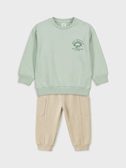 Bisiklet Yaka Erkek Bebek Sweatshirt ve E?ofman Alt?