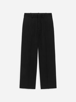Pantalones de lana de corte holgado