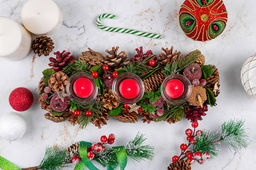 Новогоднее украшение подсвечник 36*14*8 см Тайна Рождества на 3 свечи прямоугольный - Elan gallery фото 5