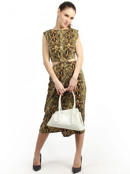 LACCOMA сумка АЛ3003-белый натуральная кожа хлопок  фото 3