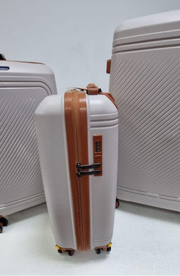 Набор из 3-х чемоданов с расширением 11182 Молочный - Mironpan фото 2