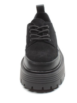 03-C1806-3 BLACK Полуботинки женские (натуральная замша)