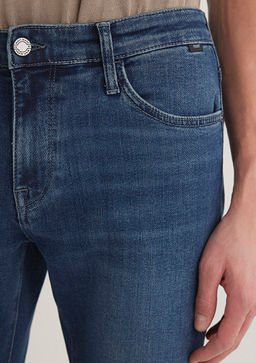 Martin Premium Blue Golgeli Koyu Mavi Jean Pantolon  фото 6