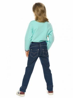 PELICAN, брюки для девочек, Темно-синий  фото 2